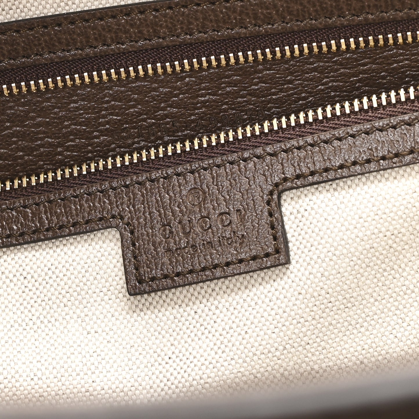 Monogram Jumbo GG Textured Dollar Calfskin Web Medium Ophidia Shopping Tote Camel Ebony