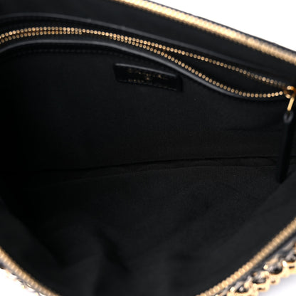 Chanel Lambskin Quilted Egyptian Amulet Zipped Pouch Black 5 of 10