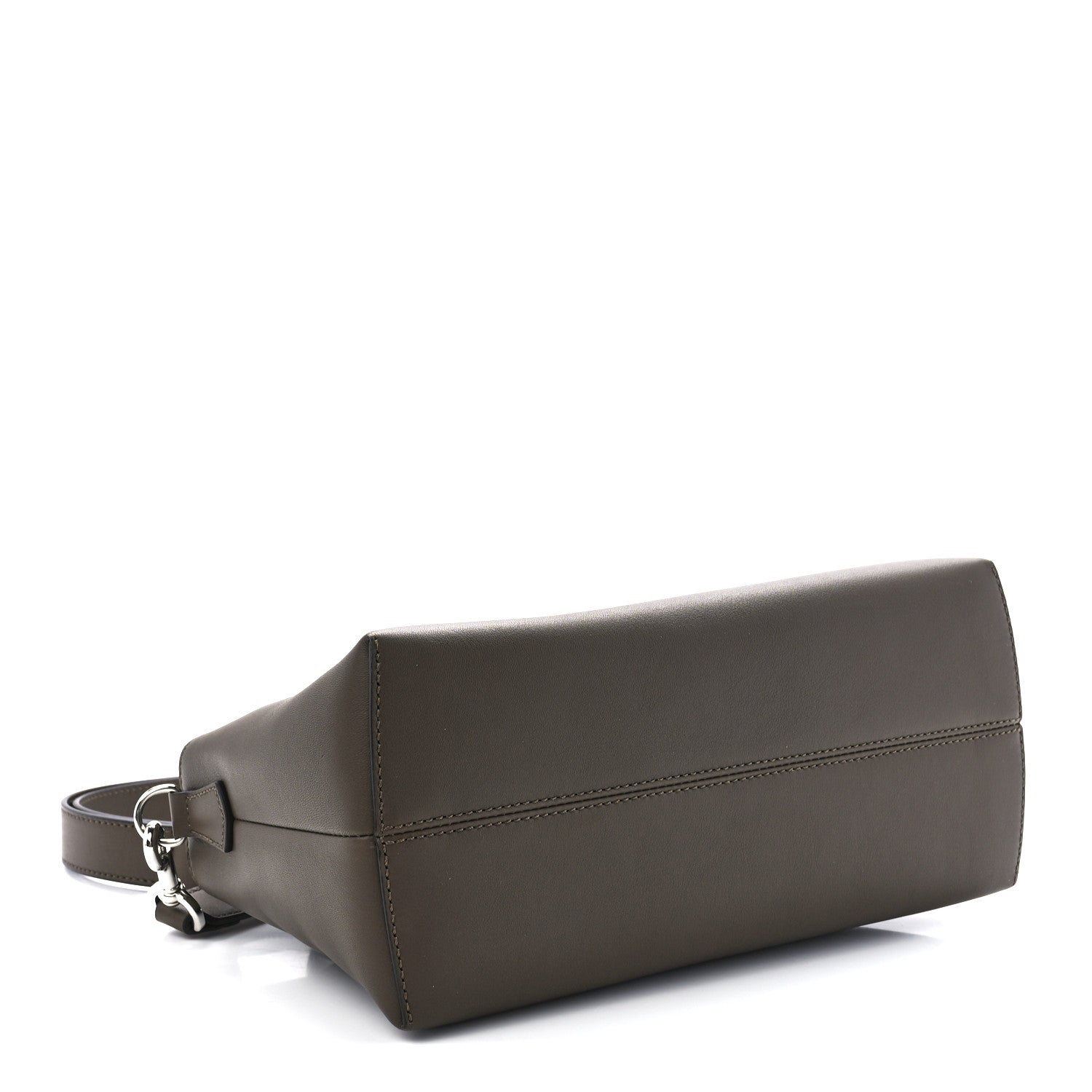 Fendi Vitello Dolce Bi-Color FF 1974 Embossed Medium By The Way Boston Bag Maya Black 4 of 10