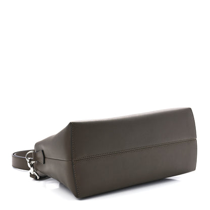Fendi Vitello Dolce Bi-Color FF 1974 Embossed Medium By The Way Boston Bag Maya Black 4 of 10