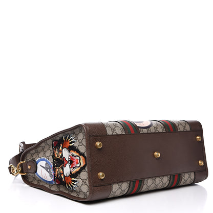 Gucci Soft GG Supreme Monogram Courrier Medium Duffle Bag Beige New Acero Multicolor 4 of 13