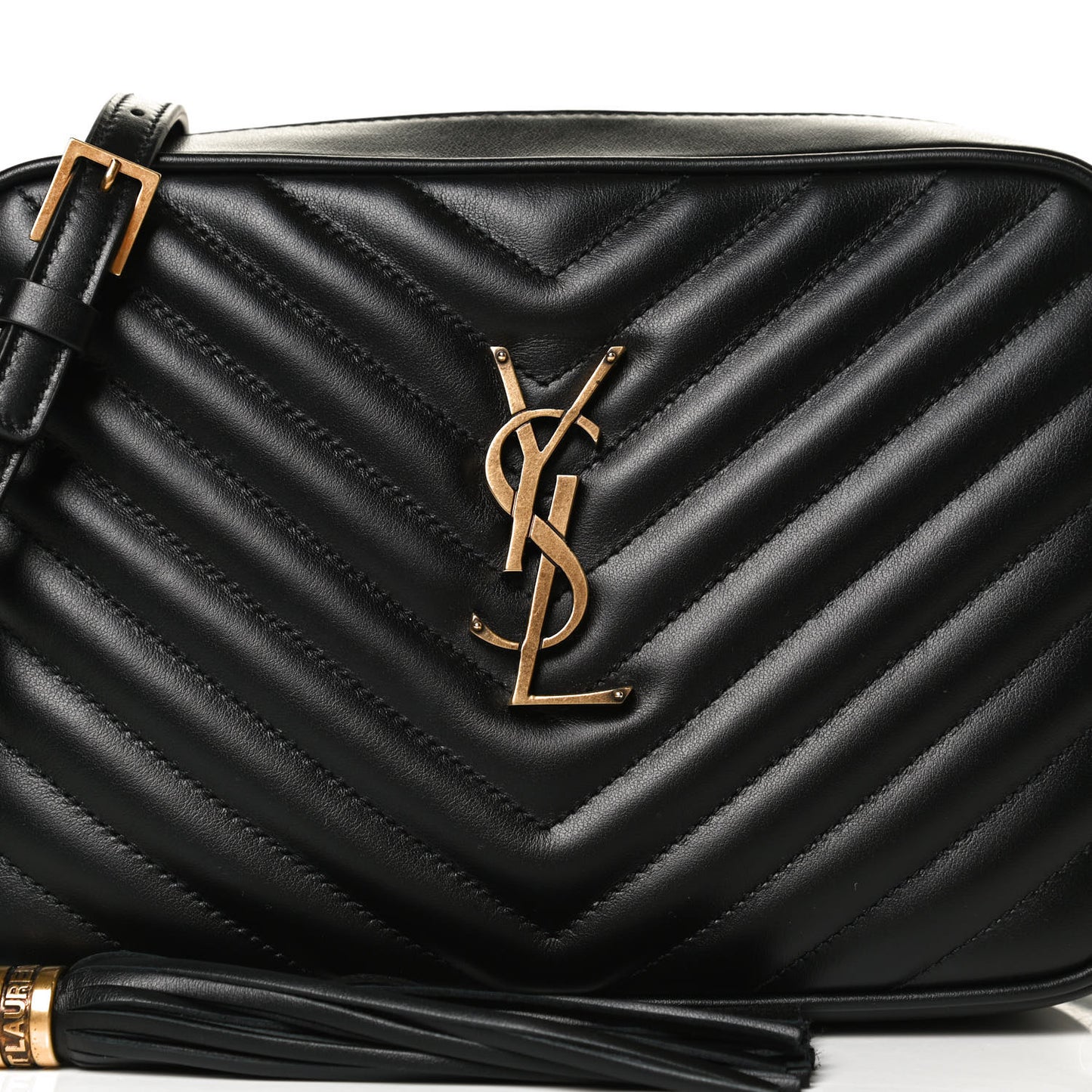 Calfskin Matelasse Monogram Lou Camera Bag Black