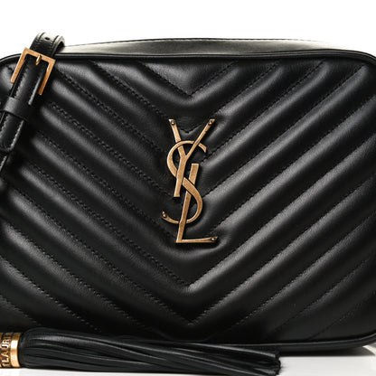 Saint Laurent Calfskin Matelasse Monogram Lou Camera Bag Black 8 of 12