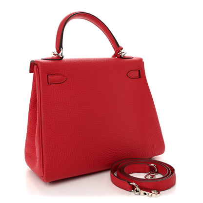 Hermes Togo Kelly Retourne 25 Rouge de Coeur 3 of 13