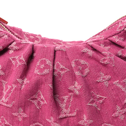 Louis Vuitton Monogram Denim Pochette Valley Fuchsia 7 of 10
