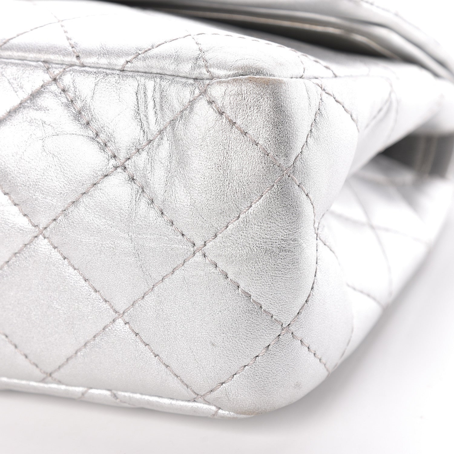 Chanel Metallic Lambskin Quilted 2.55 Reissue 227 Flap Silver 10 of 14