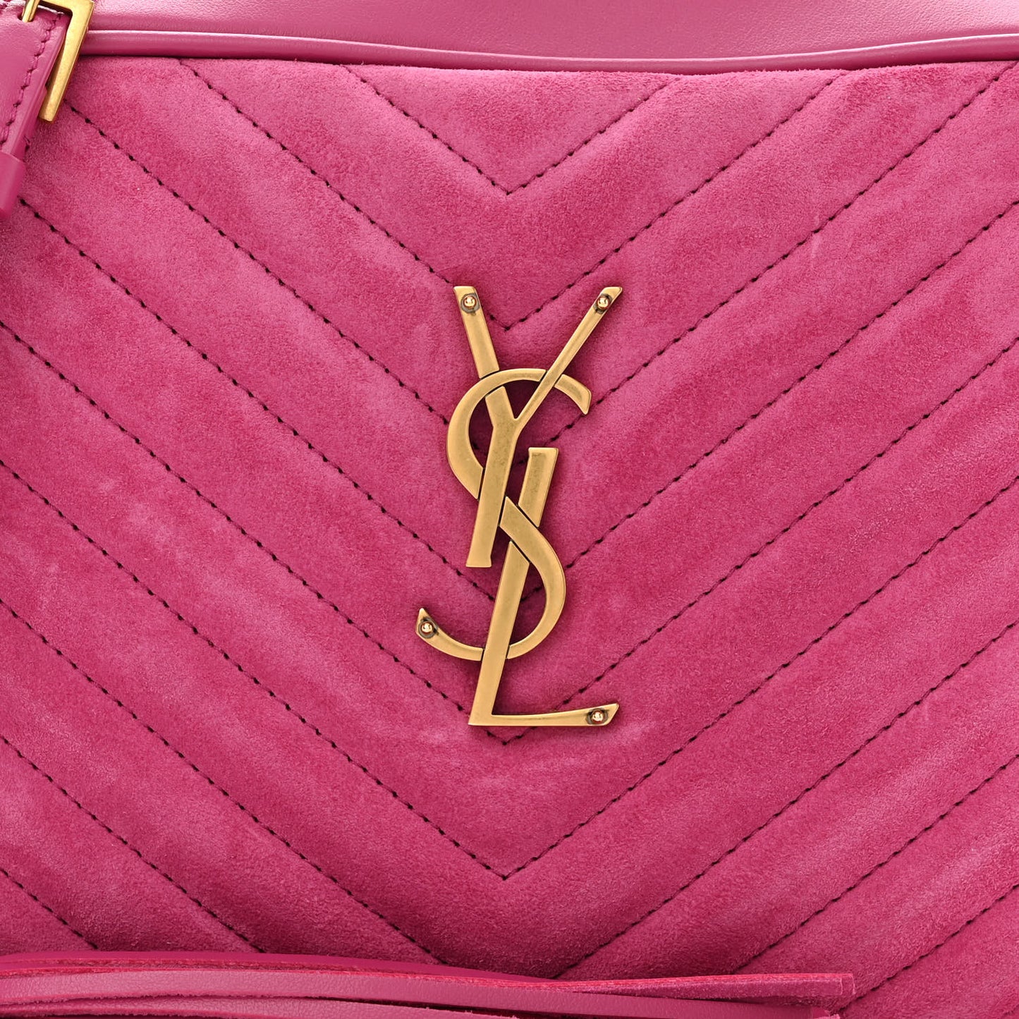 Suede Matelasse Monogram Lou Camera Bag Rose