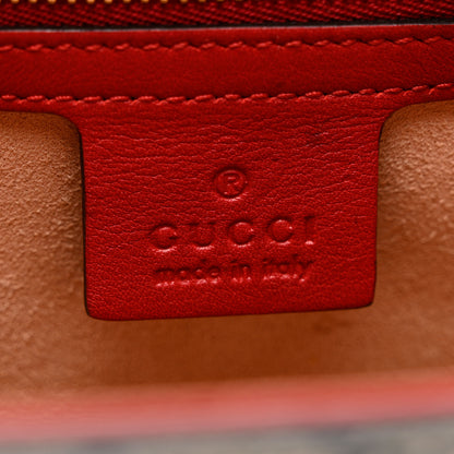 Gucci GG Supreme Monogram Blooms Medium Padlock Shoulder Bag Beige Blue Navy Hibiscus Red 6 of 10