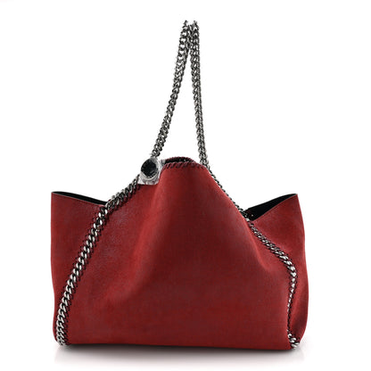 Stella McCartney Shaggy Deer Falabella Reversible Tote Red Navy 4 of 16