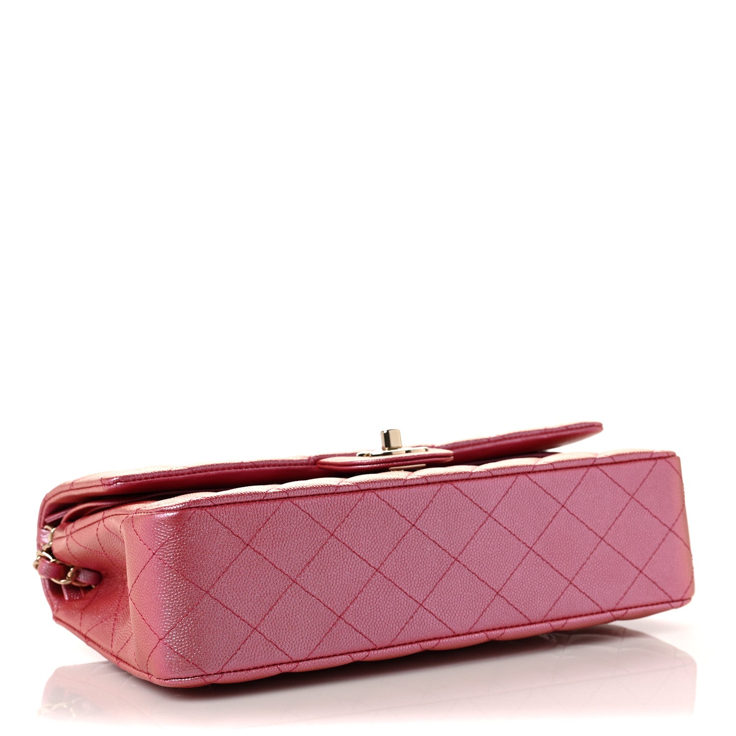 Chanel Iridescent Caviar Quilted Medium Double Flap Pink 3 of 8