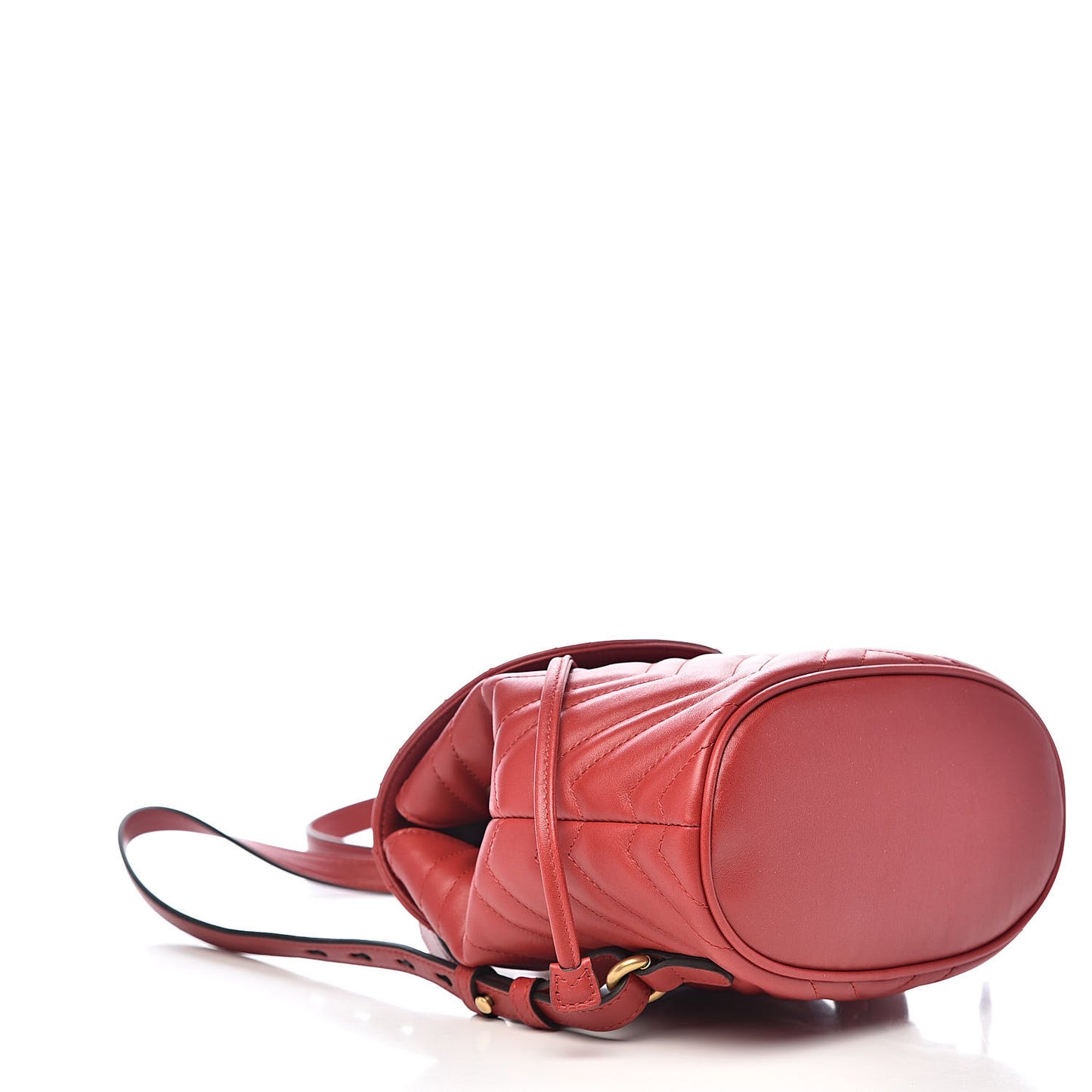 Calfskin Matelasse GG Marmont Flap Backpack Hibiscus Red