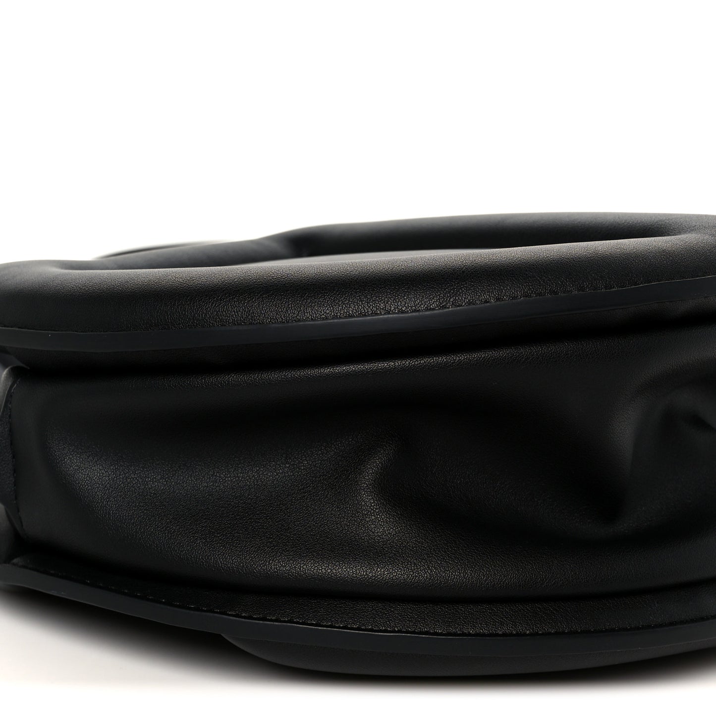 Vegan Leather Round Circle Bag Black