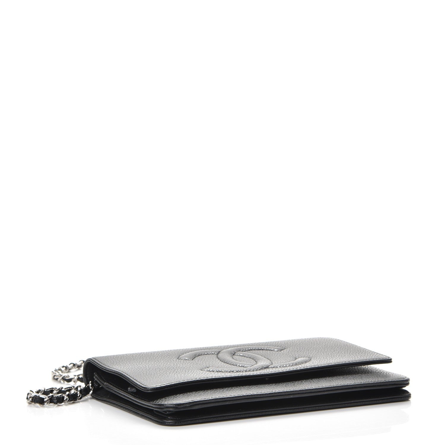 Chanel Caviar Timeless CC Wallet On Chain WOC Black 4 of 9