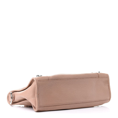 Balenciaga Shiny Goatskin Silver Metallic Edge Hardware S City Rose Des Sables 4 of 9