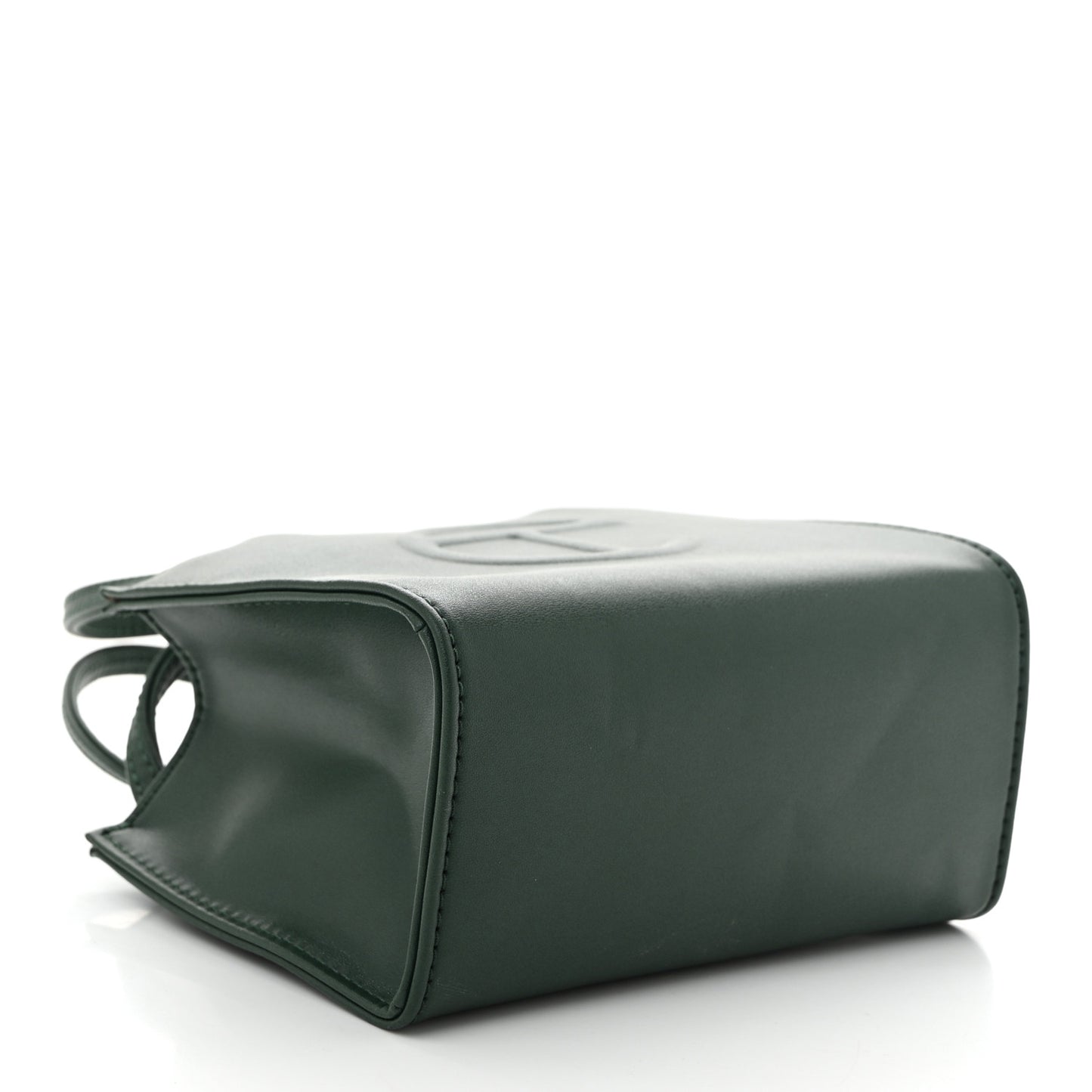 Vegan Leather Small Shopping Bag Dark Olive