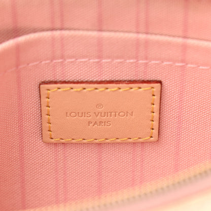 Louis Vuitton Damier Azur Neverfull MM GM Pochette Rose Ballerine 6 of 9