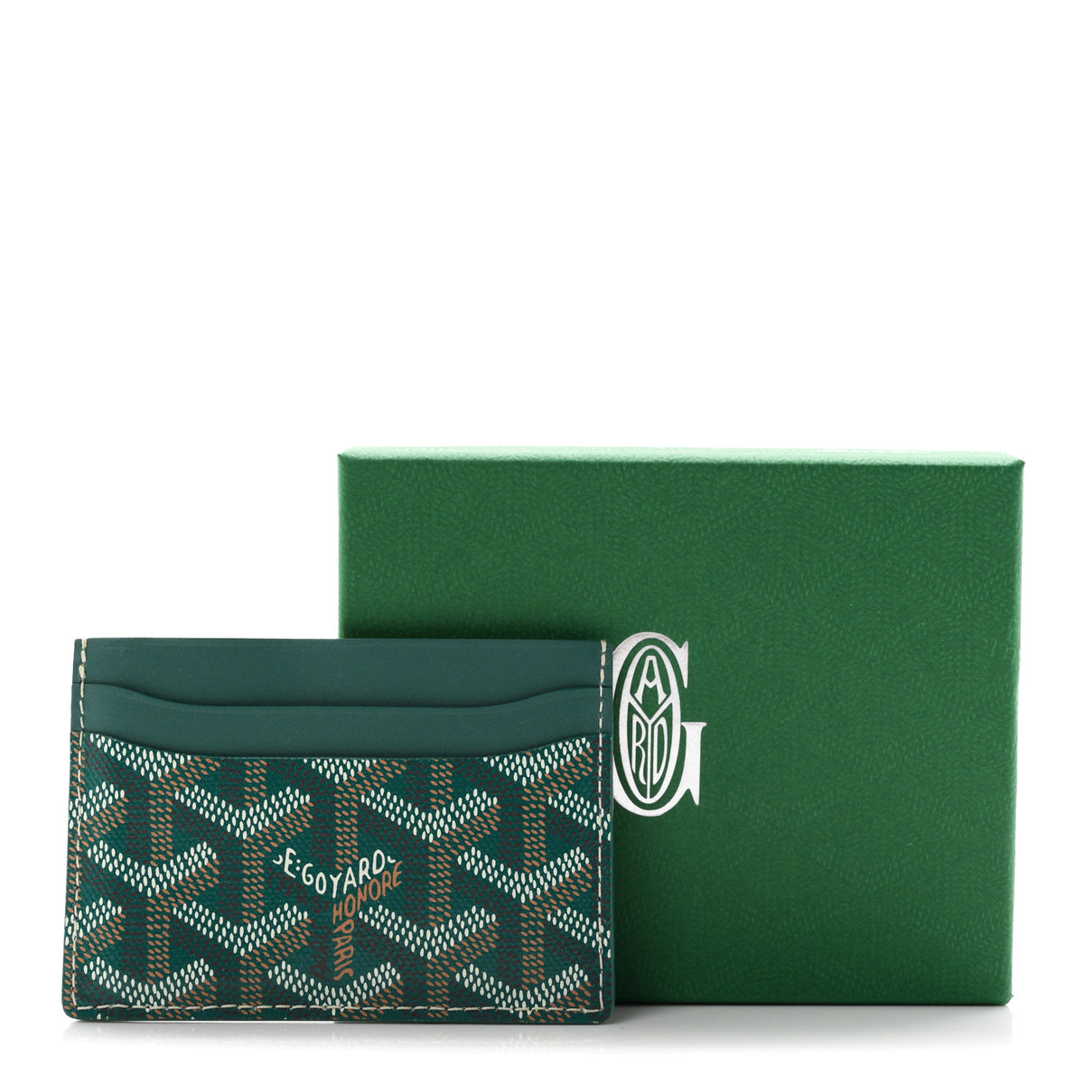 Goyardine Saint Sulpice Card Holder Green