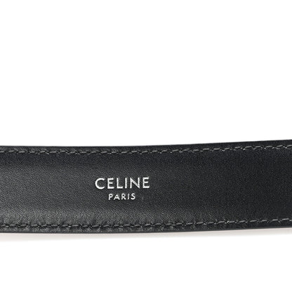 Celine Taurillon Calfskin Medium 25mm Triomphe 80 32 Belt Black 3 of 7