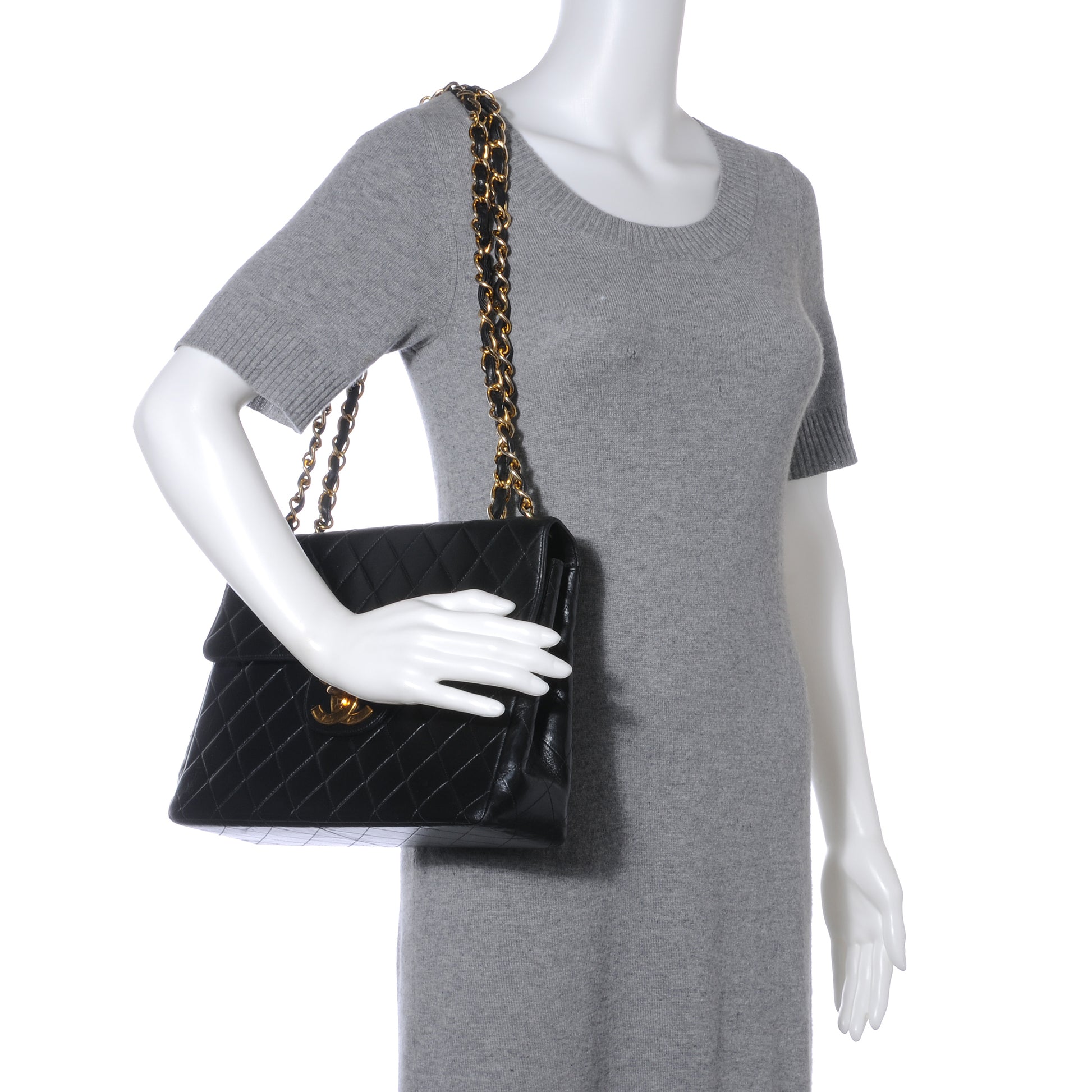 Chanel Lambskin Jumbo Flap Black 2 of 19