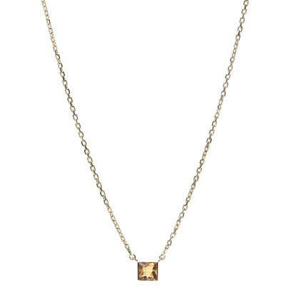 Cartier 18K Yellow Gold Citrine Tank Pendant Necklace 1 of 6