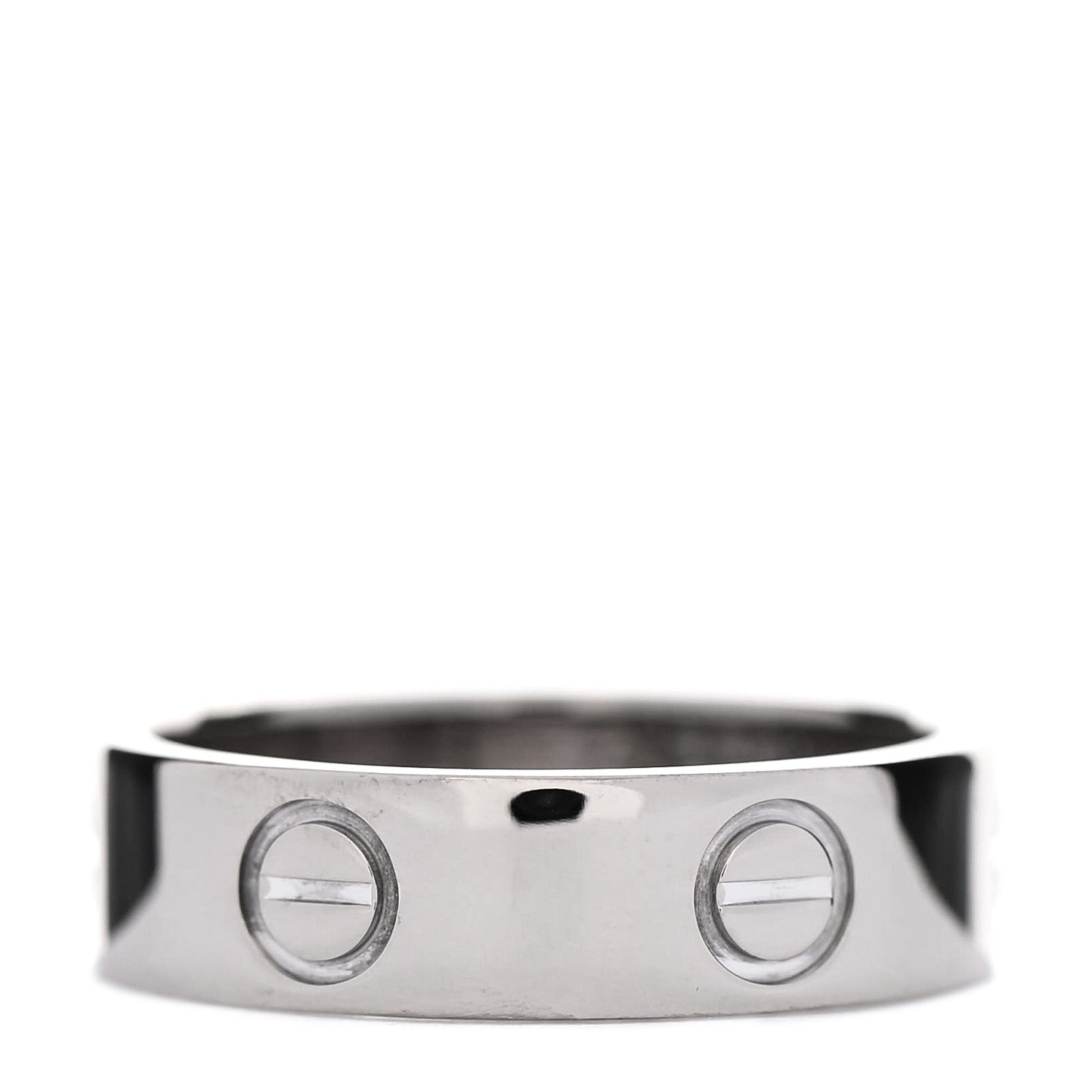 18K White Gold 5.5mm LOVE Ring 54 6.75