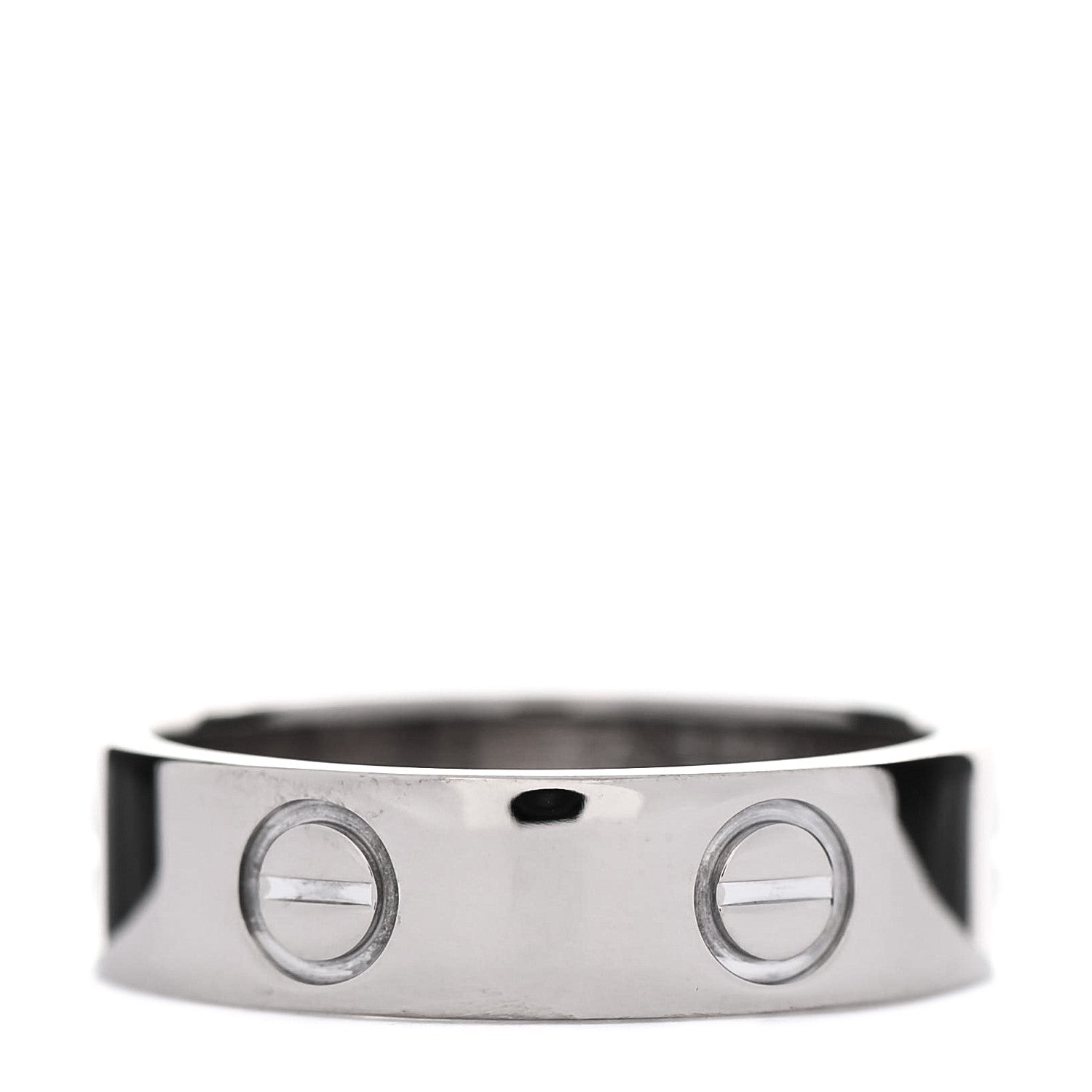 Cartier 18K White Gold 5.5mm LOVE Ring 54 6.75 6 of 10
