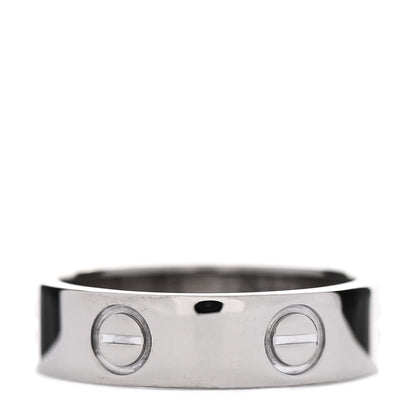 Cartier 18K White Gold 5.5mm LOVE Ring 54 6.75 6 of 10