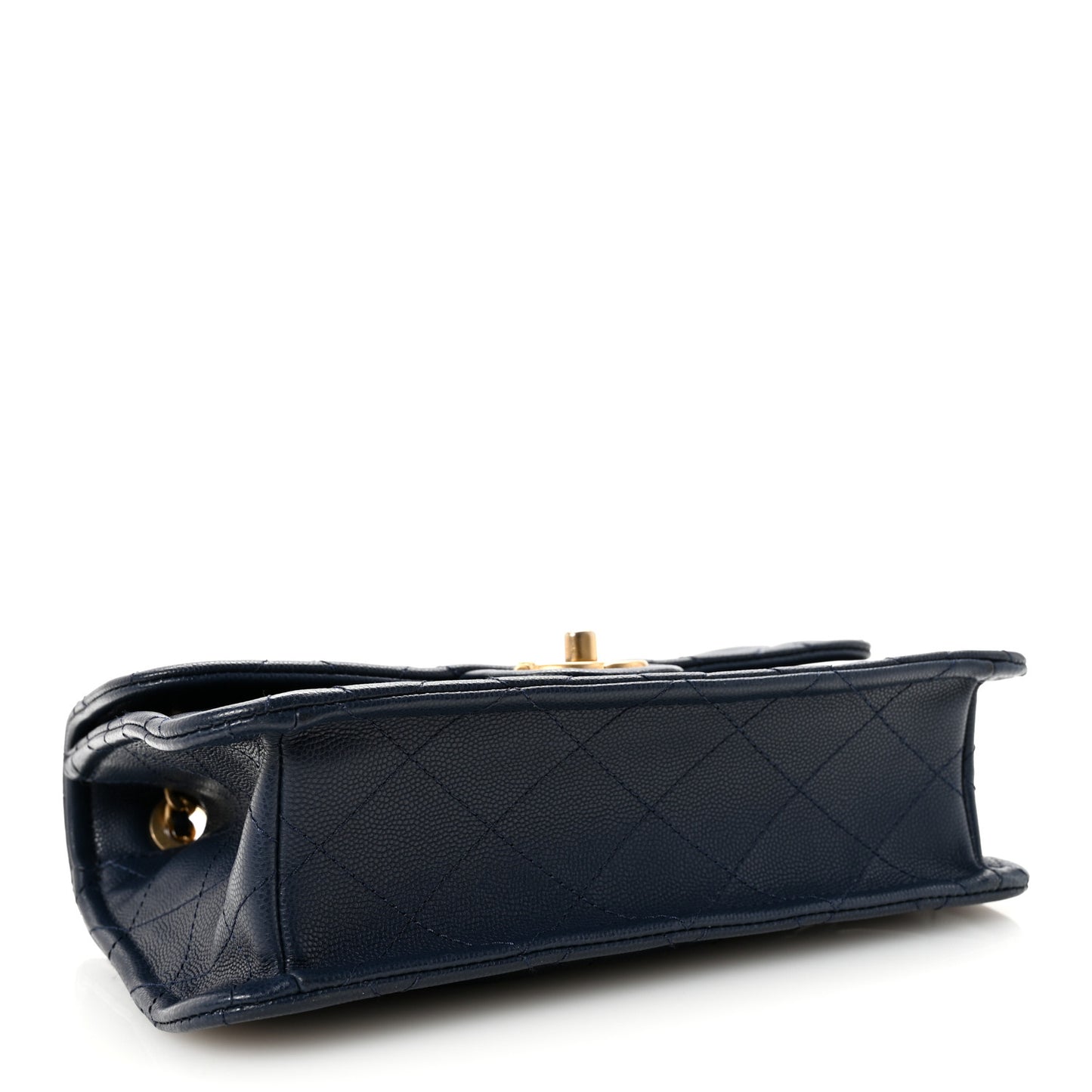 Caviar Quilted Medium Sweet Classic Flap Navy Blue