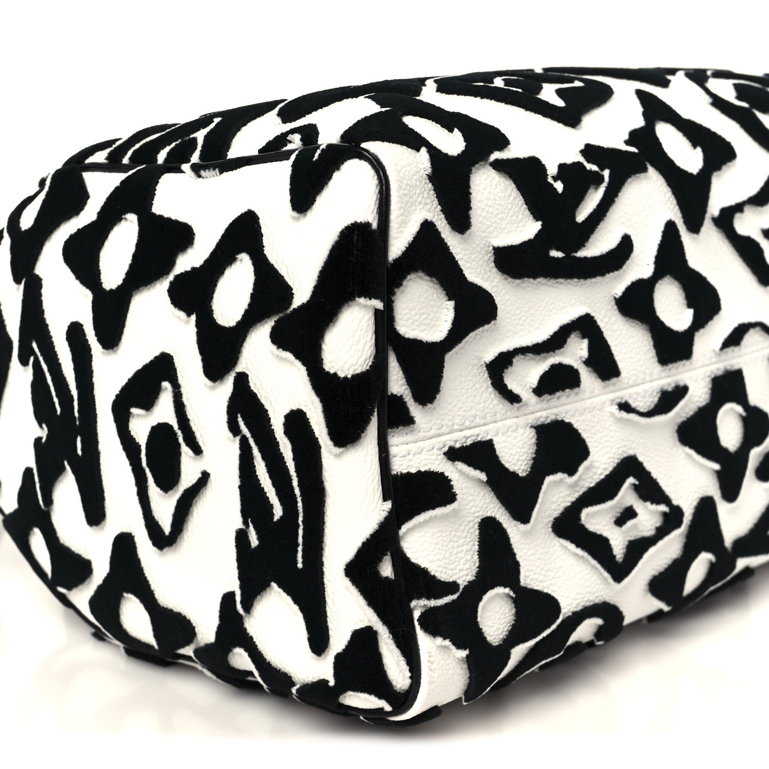 Louis Vuitton X UF Tufted Monogram Speedy Bandouliere 25 White Black 12 of 13