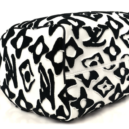 Louis Vuitton X UF Tufted Monogram Speedy Bandouliere 25 White Black 12 of 13