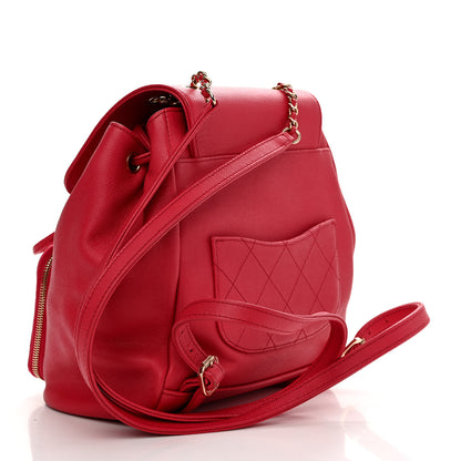 Chanel Caviar Quilted Business Affinity Backpack Dark Red 3 of 11