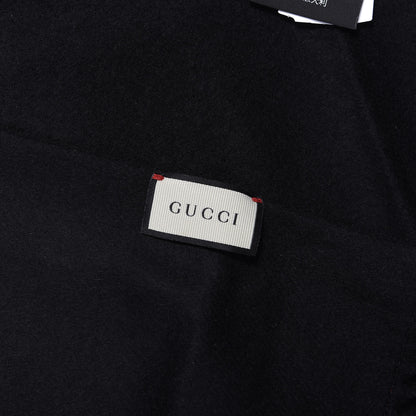 Gucci Cashmere Silk Cubemis Scarf Black Red 3 of 4