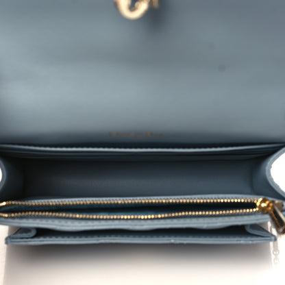 Christian Dior Lambskin Cannage Lady Dior Chain Pouch Cloud Blue 4 of 8