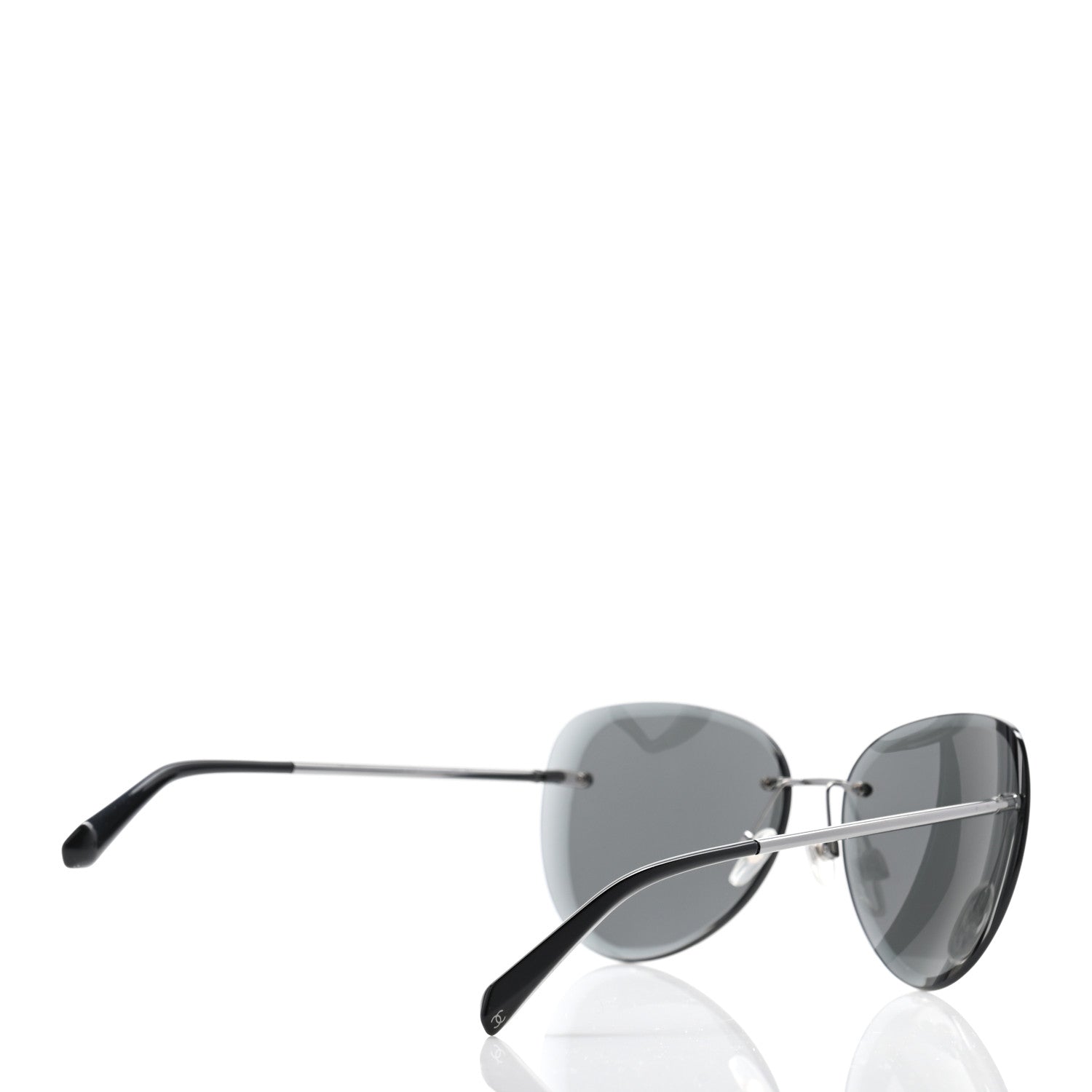 Chanel Mirrored Pilot Sunglasses 4239 Silver 4 of 10