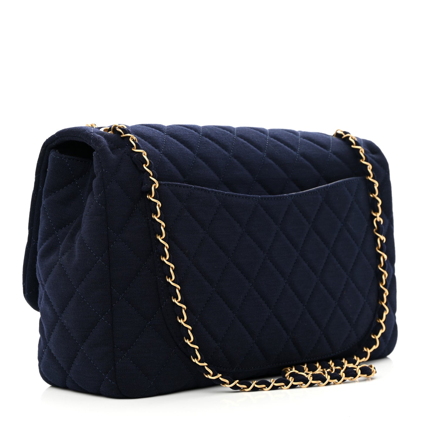 Jersey Quilted XL Jumbo Flap Navy