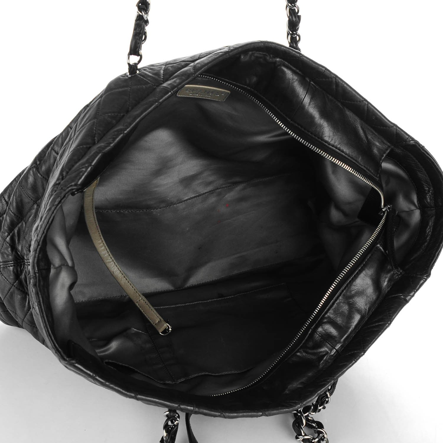 Chanel Lambskin Quilted East West Sharpei Tote Black 5 of 8