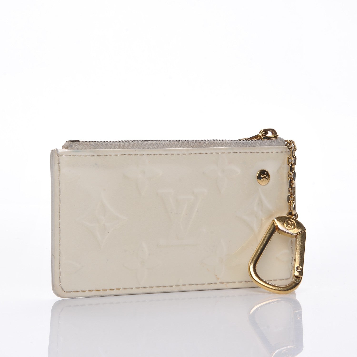 Louis Vuitton Vernis Key Pouch Perle 3 of 9