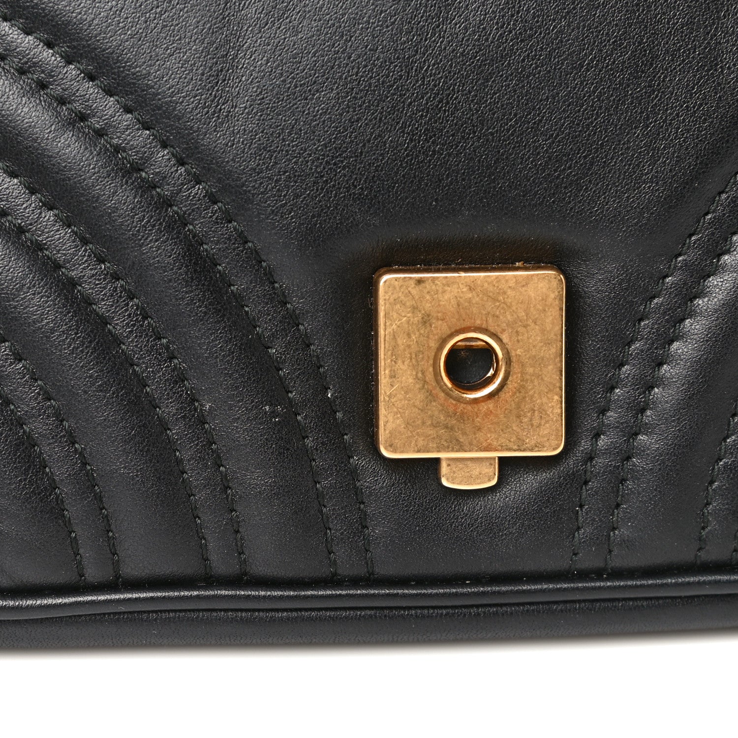 Gucci Calfskin Matelasse Mini GG Marmont Shoulder Bag Black 18 of 24