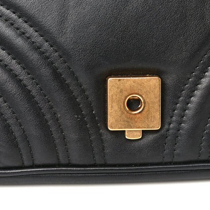 Gucci Calfskin Matelasse Mini GG Marmont Shoulder Bag Black 18 of 24