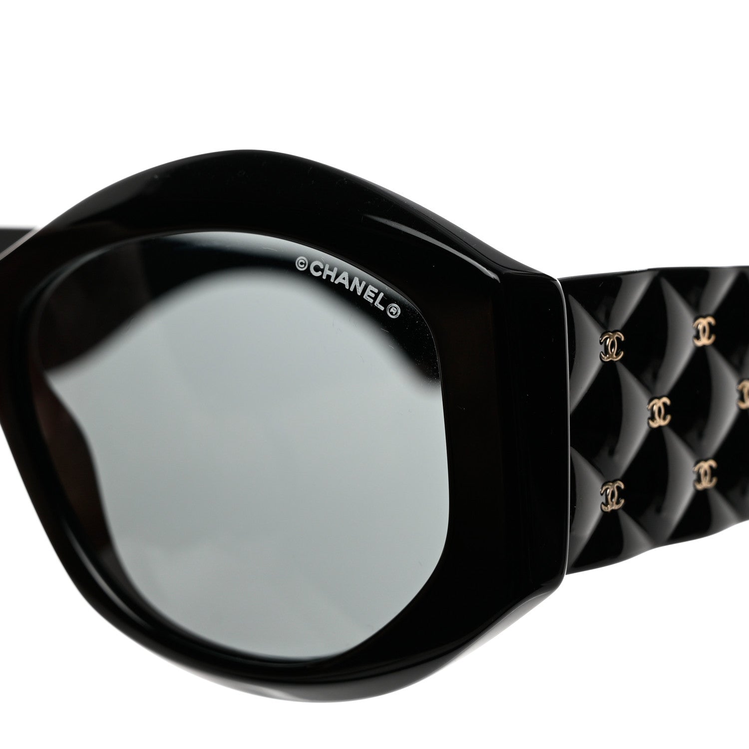 Chanel Acetate Quilted CC Sunglasses 5486 Black 7 of 8