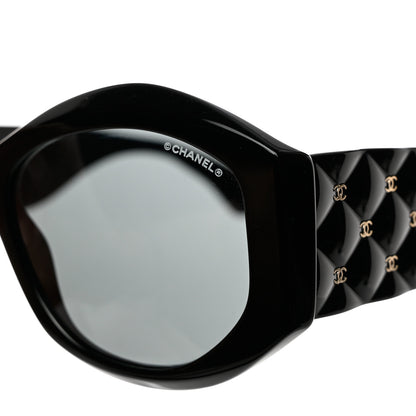 Chanel Acetate Quilted CC Sunglasses 5486 Black 7 of 8