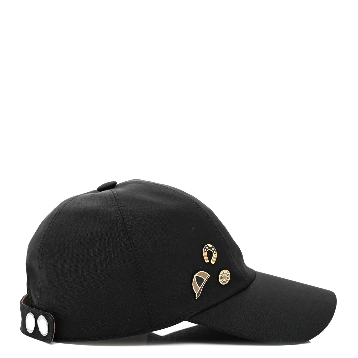 Hermes Cotton Canvas Serena Jump Cap 57 Black 6 of 8
