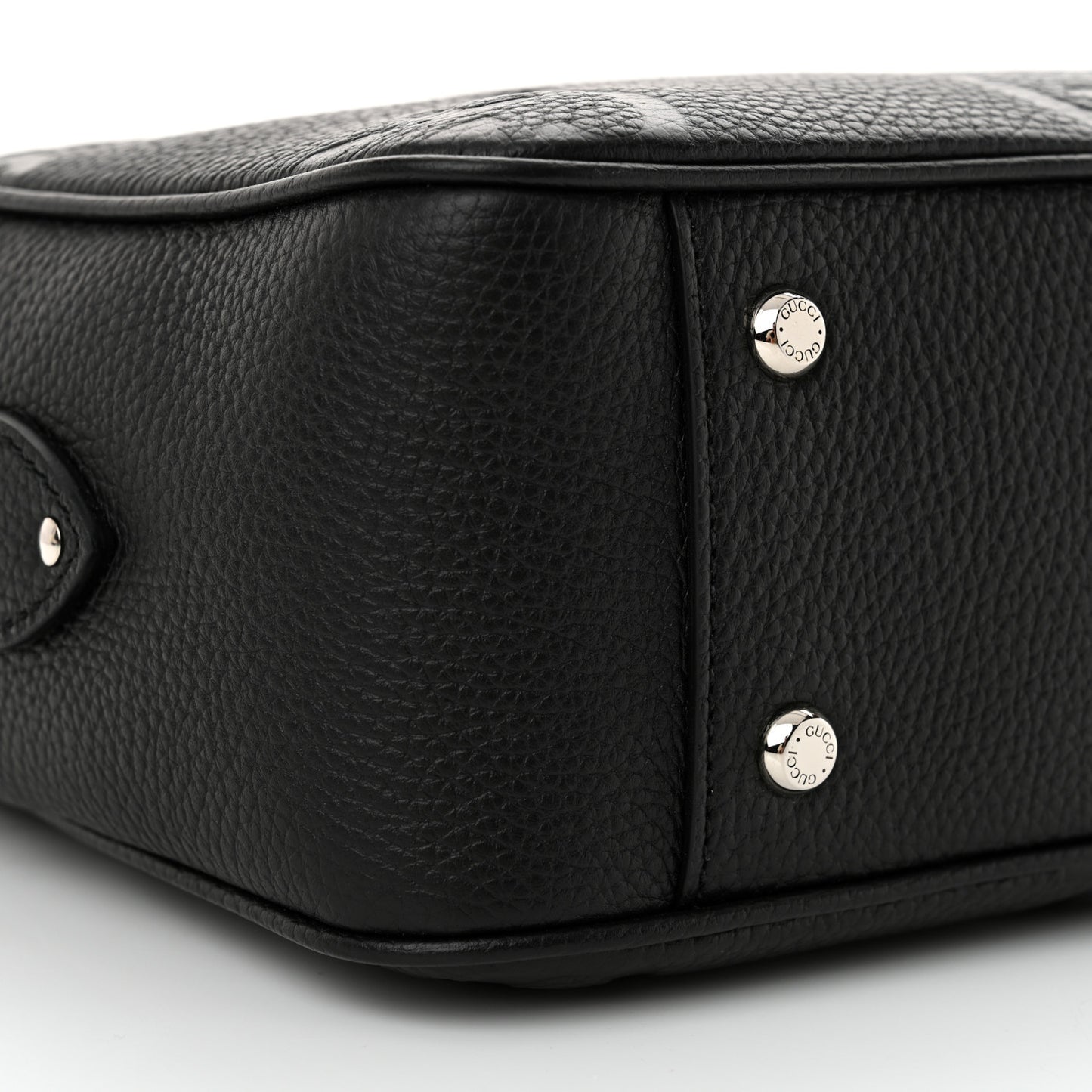 Piuma Calfskin Jumbo GG Embossed Medium Messenger Bag Black