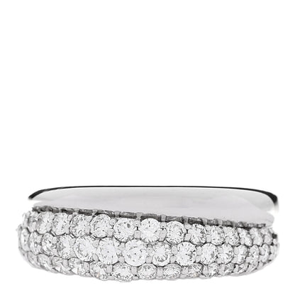 Parker & West by FASHIONPHILE 18K White Gold Diamond 1.00ctw Two Band Ring 51 5.75 1 of 5