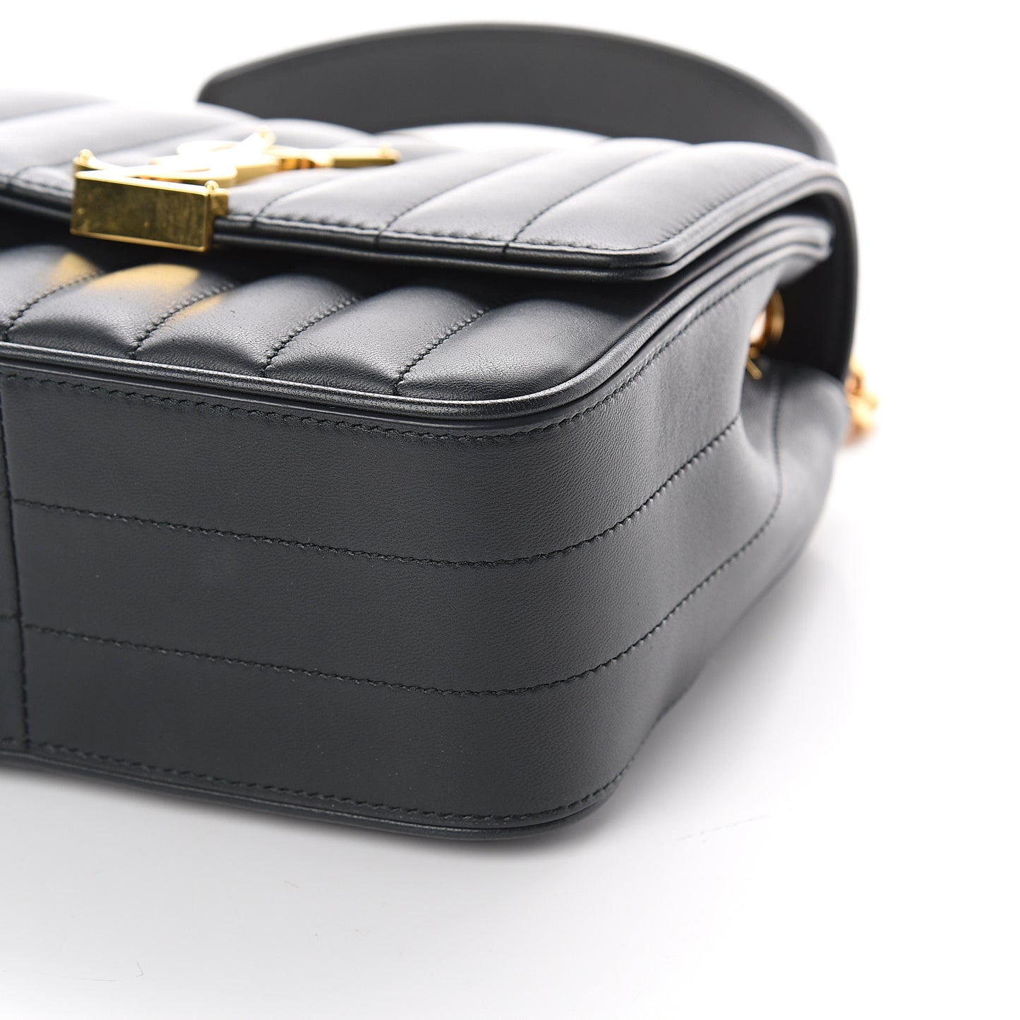 Lambskin Matelasse Monogram Medium Vicky Chain Bag Dark Green