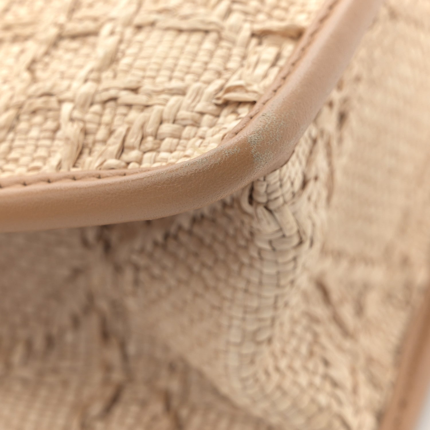 Christian Dior Raffia Calfskin 30 Montaigne Flap Bag Beige 11 of 12
