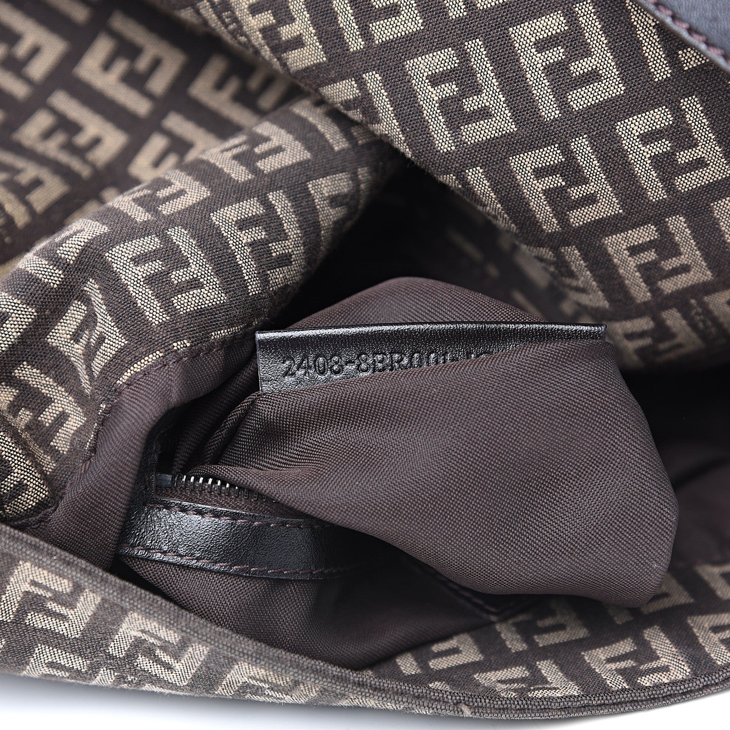Fendi Zucchino Vitello Mama Baguette Testa di Moro Beige 6 of 11