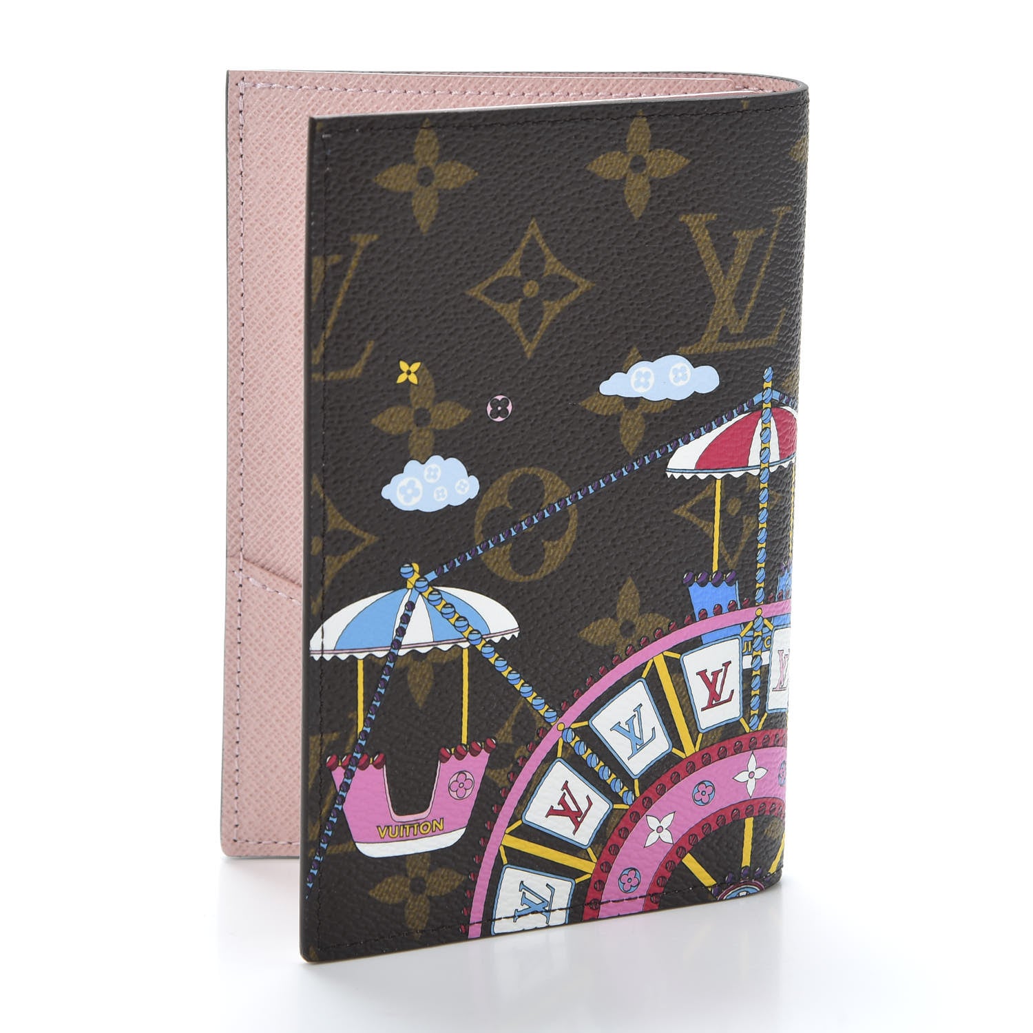 Louis Vuitton Monogram 2020 Christmas Animation Big Wheel Passport Cover Rose Ballerine 2 of 9
