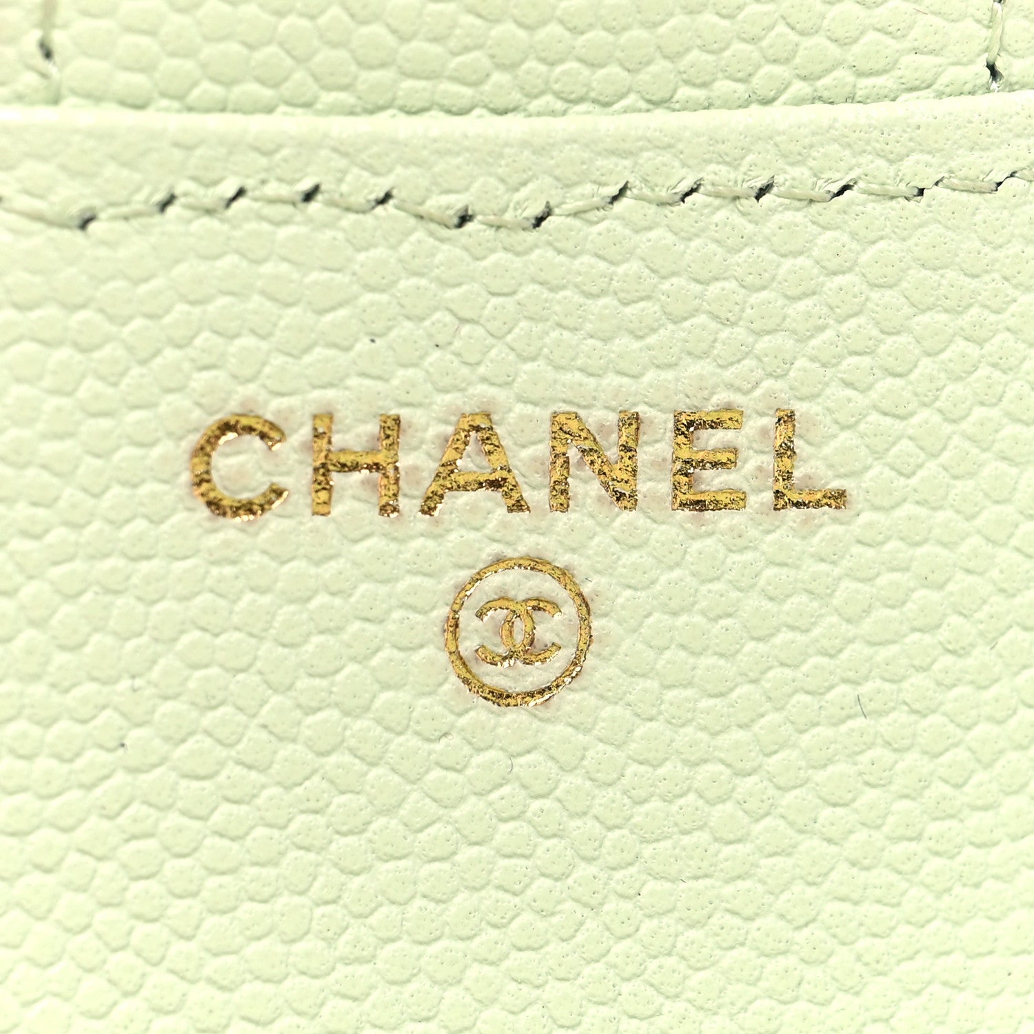 Chanel Caviar Quilted Compact Flap Wallet Light Green 6 of 12