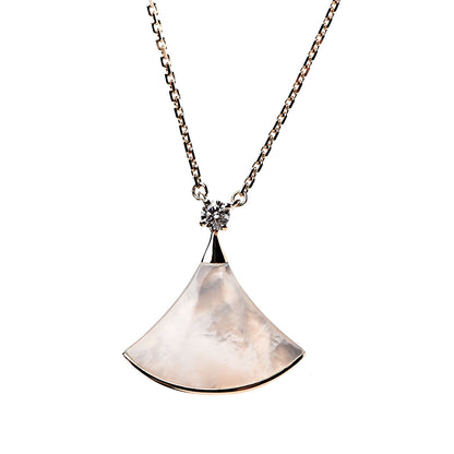 Bulgari 18K Rose Gold Diamond Mother of Pearl Divas' Dream Pendant Necklace 3 of 7